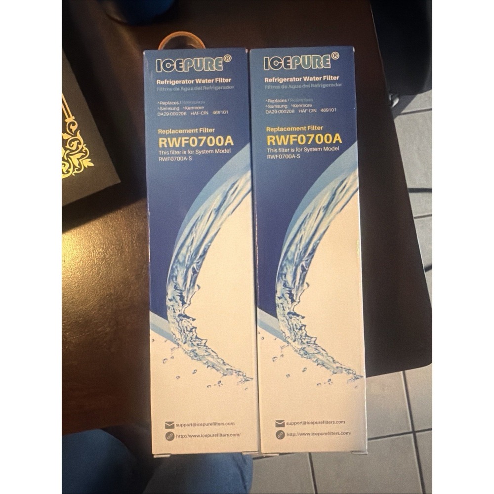Lot Of 2 Ice Pure Replacement Refrigerator Water Filters RWF0700A - New